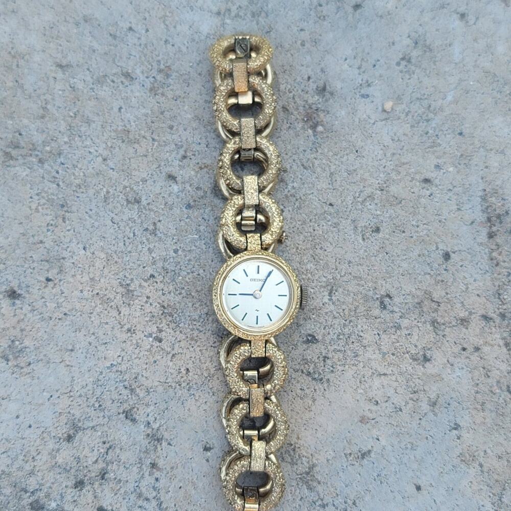 Vtg Seiko Gold Tone Automatic Wind-up Watch - Picture 9 of 11